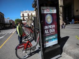 Las estaciones colocadas en el polígono que conforma el programa MiBici ya lucen los velocípedos. EL INFORMADOR / F. Atilano