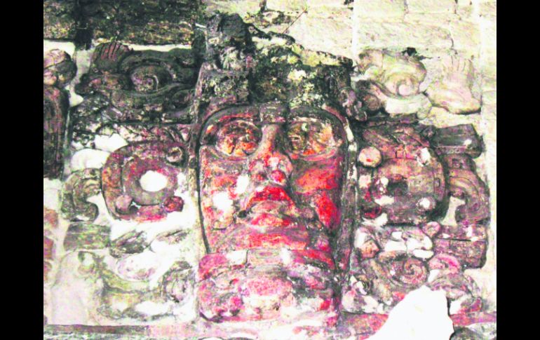 Los enormes mascarones parecieran estar hablando de los misterios mayas. EL INFORMADOR / P. Fernández