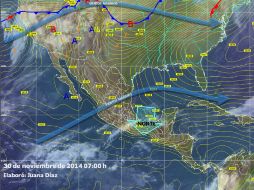 Los remanentes del frente frío 15 y la entrada de humedad del Golfo de México y el Mar Caribe propician el frío en gran parte del país. ESPECIAL / smn.cna.gob.mx