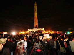 Los contingentes confluyeron en la Glorieta Niños Héroes. EL INFORMADOR / J. Mendoza