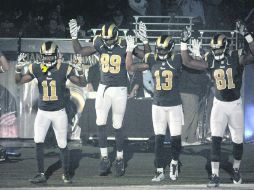 Cinco jugadores de los Carneros mostraron solidaridad con las protestas en Ferguson. AP /