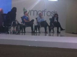 En la ponencia participaron Alejandro Piscitelli, David Cuen, Pablo Francisco Arrieta y José Manuel Torres. EL INFORMADOR / H. Navarro