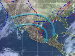 Una circulación anticiclónica dominará el occidente y centro del territorio mexicano. ESPECIAL / smn.conagua.gob.mx