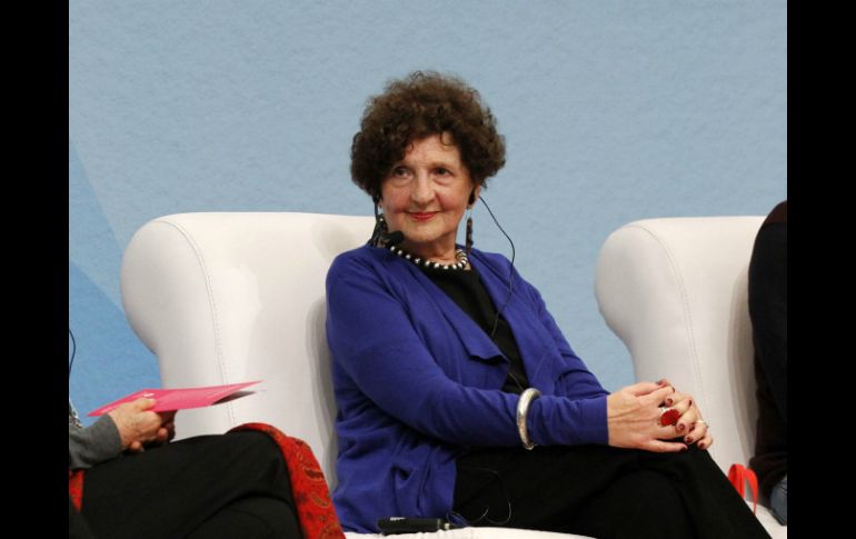 Margo Glantz durante la Reunión de Juanas: Conversación de Ganadoras del Premio de Literatura Sor Juana Inés de la Cruz. NTX / J. Lira