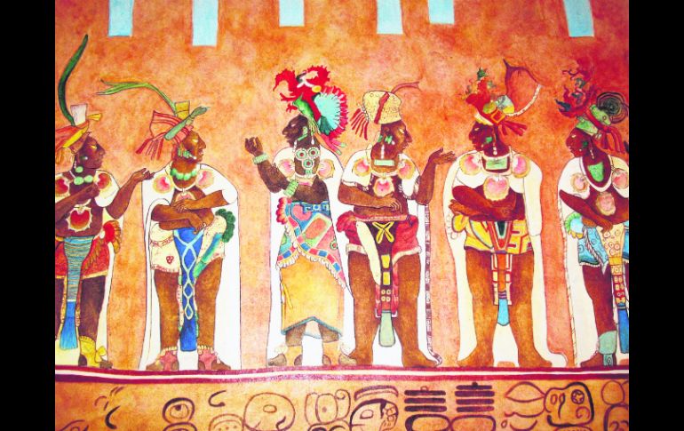 Los murales de Bonampak aparecen delicadamente expuestos en el Museo de la Cultura Maya en Chetumal. EL INFORMADOR / P. Fernández