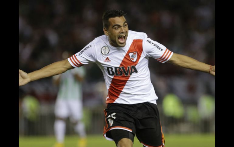 Gabriel Mercado celebra el gol que marcó para el equipo argentino. AP / V. Caivano