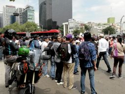 La circulación en Insurgentes se cierra por un lapso de 10 minutos al paso de los manifestantes. NTX / ARCHIVO