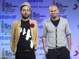 Los músicos presentaron la aplicación de voz 'Hey Hey' para enviar mensajes. AP / A. Meneghini