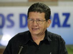 Pablo Catatumbo declara que las FARC reivindican la figura del 'delito político', y reprocha que los traten de terroristas. EFE / E. Mastrascusa