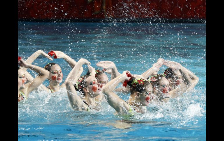 El conjunto mexicano obtuvo 88.666 unidades, al realizar una rutina con música de The Beatles. NTX / ARCHIVO