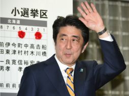 Abe espera los resultados oficiales, pero ya decidió pronunciarse. AFP / T. Kitamura