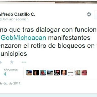 Terminan bloqueos en Michoacán: Alfredo Castillo
