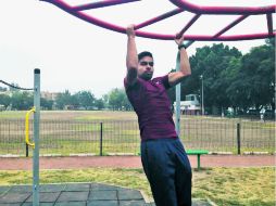 Lirroy Díaz es estudiante de preparatoria, su hermano lo encaminó en el deporte. EL INFORMADOR /