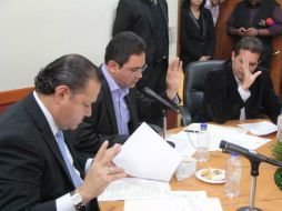 Imagen de la sesión de la Comisión Temporal de Seguimiento del caso López Castro. TWITTER / @LegislativoJal