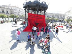 Los normalistas han cambiado sus estrategias de protesta, este martes instalaron un plantón con actividades culturales. EL INFORMADOR / ARCHIVO
