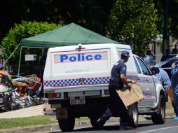 La policía continúa registrando la casa en busca de evidencia. AFP / ARCHIVO
