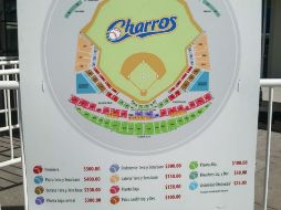 También dan a conocer los descuentos y precios de los boletos en taquillas del Estadio. TWITTER / @charrosbeisbol