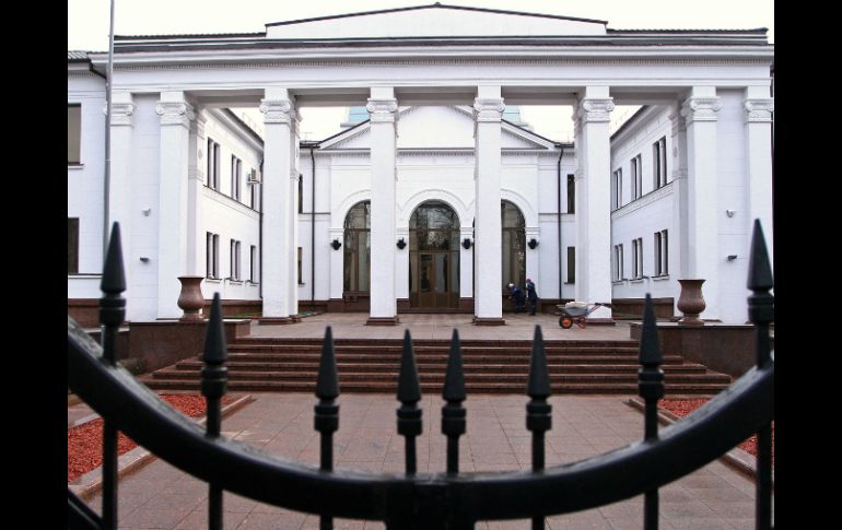 Vista exterior de la residencia presidencial de Minsk. AFP / S. Gapón