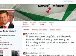 El mensaje de Enrique Peña Nieto en su cuenta oficial de Twitter. TWITTER / @EPN