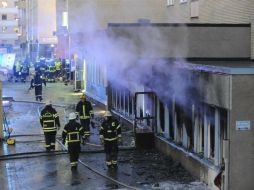 La mezquita atacada está situada en la planta baja de un edificio de viviendas. EFE / P. Stenberg