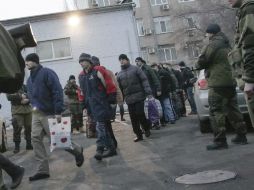 En el encuentro en la capital bielorrusa se acuerda un canje masivo de prisioneros, que tiene lugar al día siguiente. EFE / A. Ermochenko