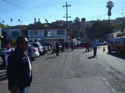 La dependencia municipal cierra calles para desviar el tráfico vehicular de la zona. FACEBOOK / proteccionciviltijuana
