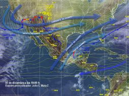 El frente frío 24 ingresará al país en las próximas horas. TWITTER / @conagua_clima