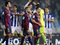 El conjunto catalán no tuvo en 80 minutos ni una ocasión clara de gol. EFE / J. Etxezarreta