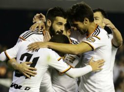 Los anotadores del Valencia fueron José Luis Gayá y Álvaro Negredo. AFP / J. Jordan