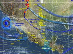 La interacción del aire polar con la entrada de humedad mantendrá el potencial para la caída de aguanieve o nieve. TWITTER / @conagua_clima