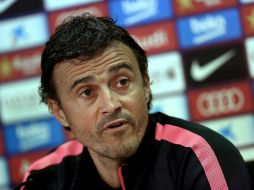 Más que pensar en su salida, Luis Enrique tiene claro su objetivo de conquistar los títulos con el equipo culé. EFE / T. Albir
