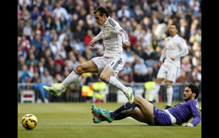 El Madrid vence con tantos de James Rodríguez, Gareth Bale (foto) y Nacho Fernández a los 12, 28 y 76 minutos respectivamente. EFE / J. Hidalgo
