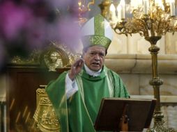 El Cardenal pidió por gobernantes para que cumplan con la voluntad de Dios. NTX / ARCHIVO