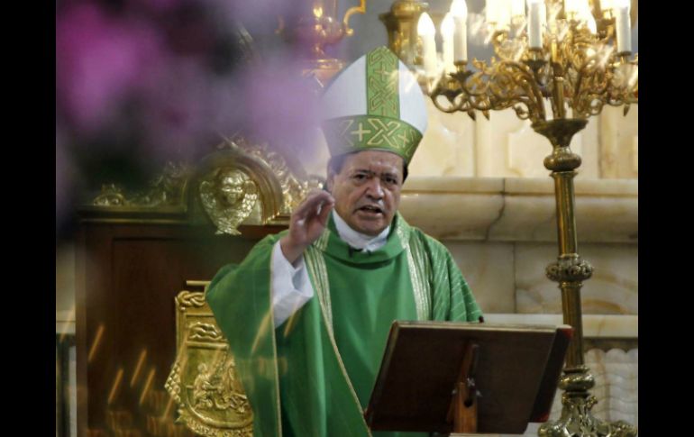 El Cardenal pidió por gobernantes para que cumplan con la voluntad de Dios. NTX / ARCHIVO