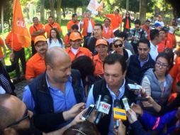 Alfaro acompañó al representante para Zapopan de MC, Pablo Lemus a un evento de pre campaña. TWITTER / @MovCiudadanoJal