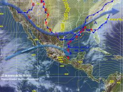 El frente frío 28 ingresará esta noche por el norte y noreste del país. TWITTER / @conagua_clima