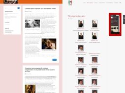 A la izquierda la imagen de blog de citas al que dirige la página de los diputados, a la derecha la que se enlazó temporalmente. ESPECIAL /