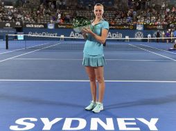 La checa Petra Kvitova llegará al Abierto de Australia con plena confianza. EFE / D. Lewins