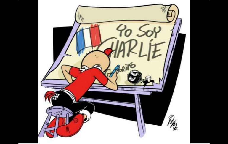 En la imagen se observa al personaje sentado ante una mesa de dibujo, con una hoja donde está escrito 'Yo soy Charlie'. TWITTER / Especial