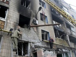 Edificio en Donetsk, zona de conflicto en el este de Ucrania. EFE / ARCHIVO