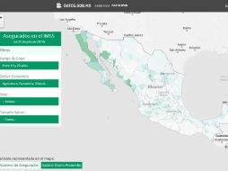 El mapa presenta las cifras con desgloses distintos. ESPECIAL / http://datos.gob.mx/