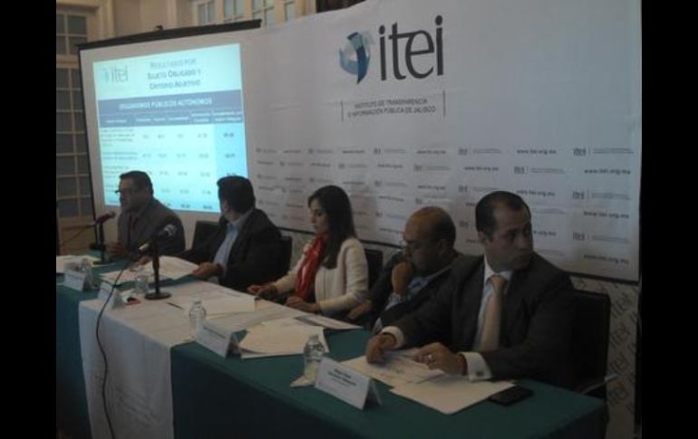 El instituto, al momento de presentar sus resultados finales de la Evaluacion 2014 de Sujetos Obligados. TWITTER / @iteijalisco