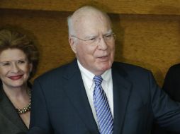 Patrick Leahy ofreció una conferencia de prensa a reporteros en Cuba. AP / D. Boylan