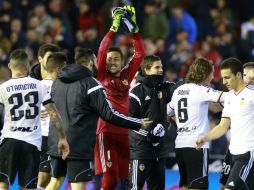 El Valencia amarra un triunfo vital en sus aspiraciones de jugar la próxima edición de la Liga de Campeones. AFP / J. Jordan