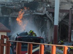 Tres empleados pintaban por dentro un vehículo que trasportaba productos químicos cuando hubo un estallido. EFE / STR