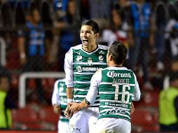 Jesús Molina marca el único gol del partido a los 34 minutos de juego. MEXSPORT / I. Ortiz