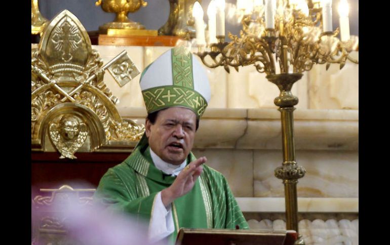 En su misa, Rivera habló sobre la crisis de autoridad. NTX / ARCHIVO