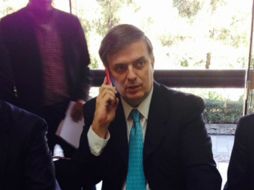 Marcelo Ebrard fue entrevistado en San Lázaro donde asistió sin una invitación oficial a la Comisión Especial de la Línea 12. SUN / H. Jiménez