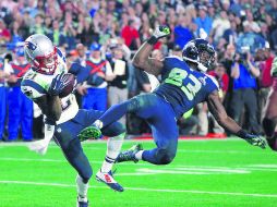 En segunda y gol, con 26 segundos para terminar el juego, Patriotas logró el campeonato de la NFL. AP /