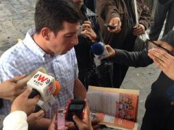 Miguel Castro acompañó a las ciudadanas a presentar sus denuncias al Itei. TWITTER / @micasrey